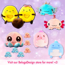 Load image into Gallery viewer, BelugaDesign Dinosaur Plush | Pink Blue Reversible Dino Plushie