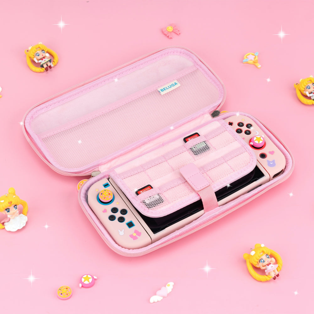 Load image into Gallery viewer, Moon Anime Bundle - Nintendo Switch Lite OLED Case Cover Grips