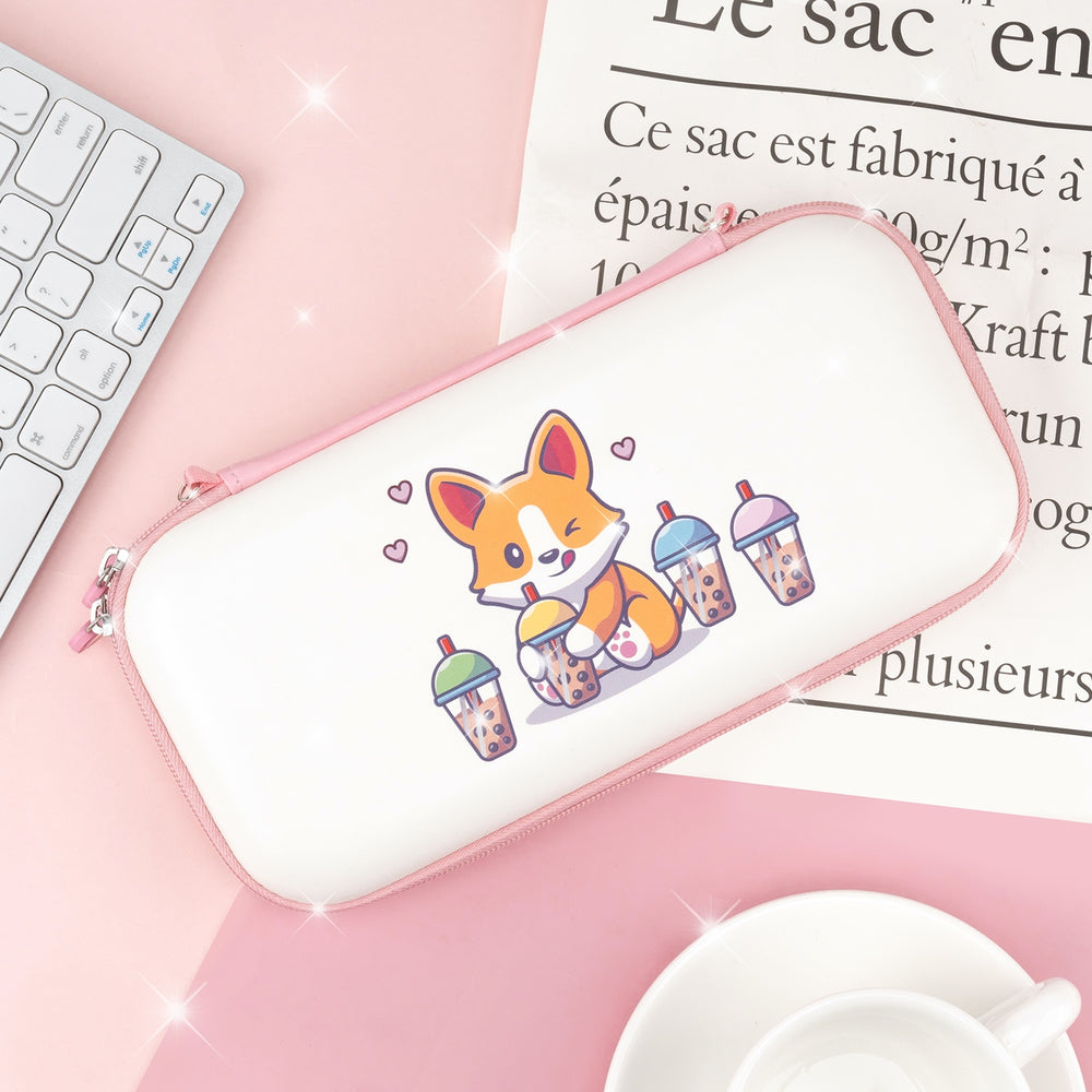 Load image into Gallery viewer, Corgi Boba Carry Case - Fits All Nintendo Switch