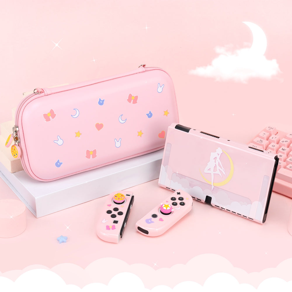 Load image into Gallery viewer, Moon Anime Bundle - Nintendo Switch Lite OLED Case Cover Grips