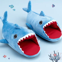 Load image into Gallery viewer, Shark Slippers - Blue Animal Home Shoes for Women