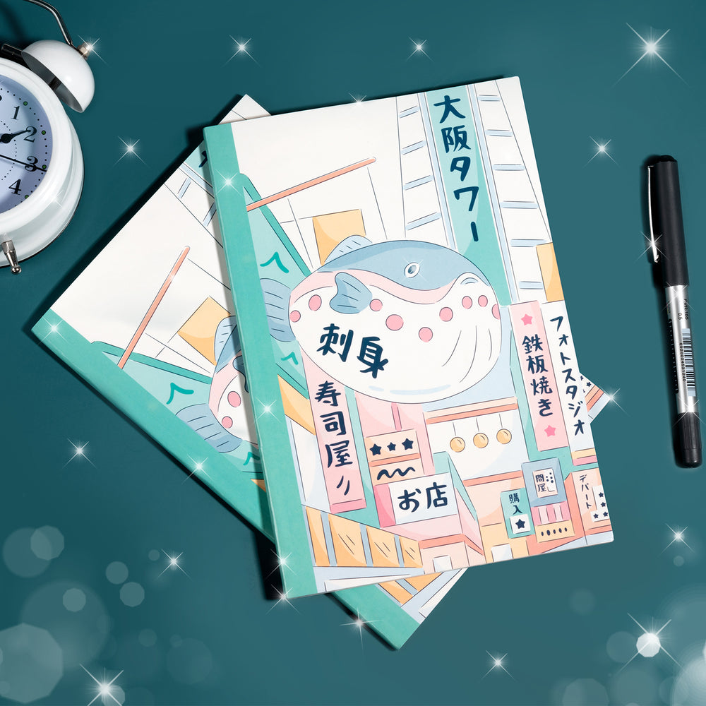 Load image into Gallery viewer, Whale Notebook - 2 Pack Cute Anime Journal