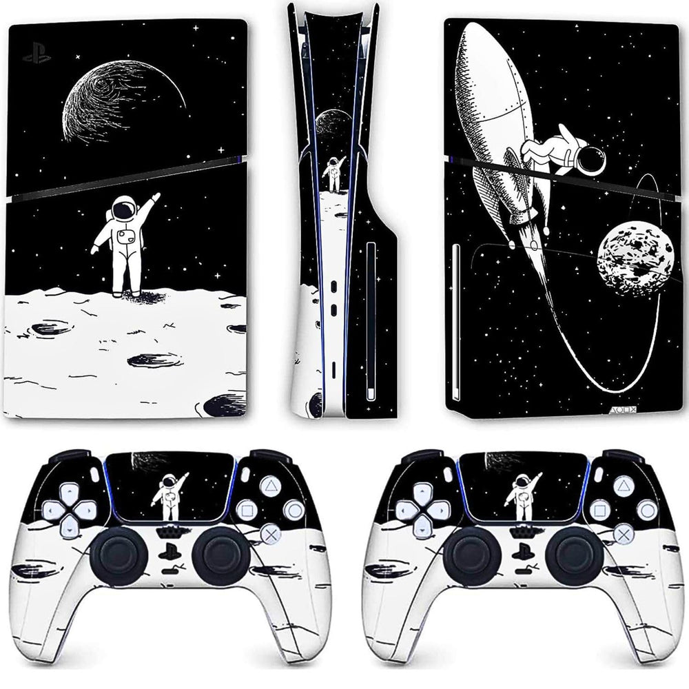 Load image into Gallery viewer, Space Moon PS5 Skin - Astronaut Cute Vinyl Wrap Sticker Sony Playstation 5