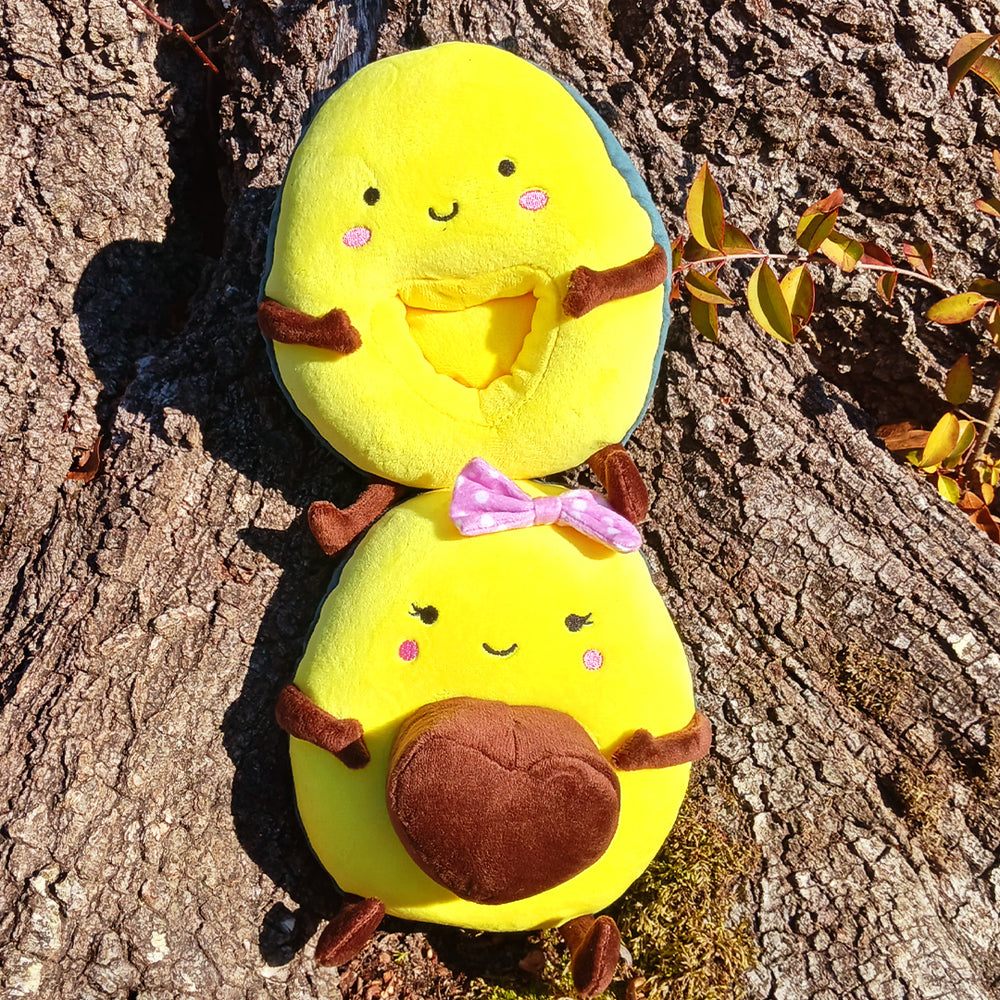 Load image into Gallery viewer, Avocado Plush | Reversible Green Brown Kawaii Plushie