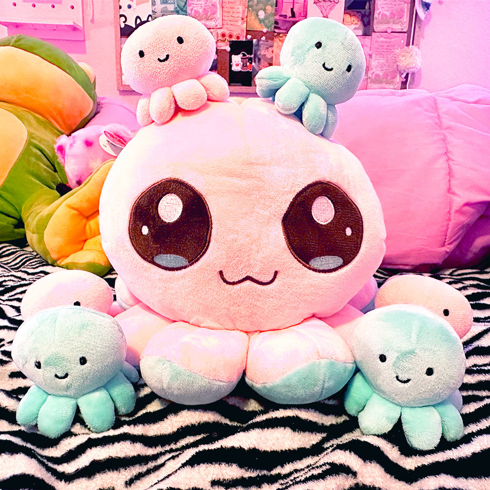 Load image into Gallery viewer, Octopus Plush | 7 Bundle Pink Blue Kawaii Large Plushie