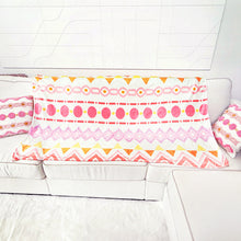 Load image into Gallery viewer, Kawaii Boho Blanket | Cozy Soft Pink Geometric Pattern Throw