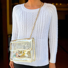 Load image into Gallery viewer, Cute Gold Clear Purse – Stadium Approved