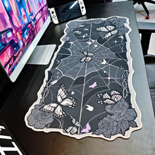 Load image into Gallery viewer, Butterfly Desk Pad | Rose Spider Web Halloween Witch Gothic Mousepad