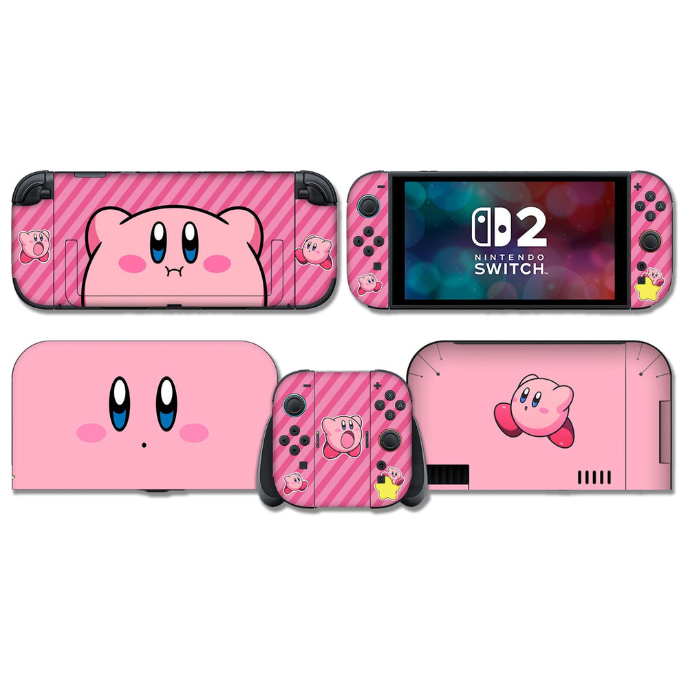 Load image into Gallery viewer, Kirby Skin | Pink Anime Nintendo Switch Old or Switch 2 Wrap