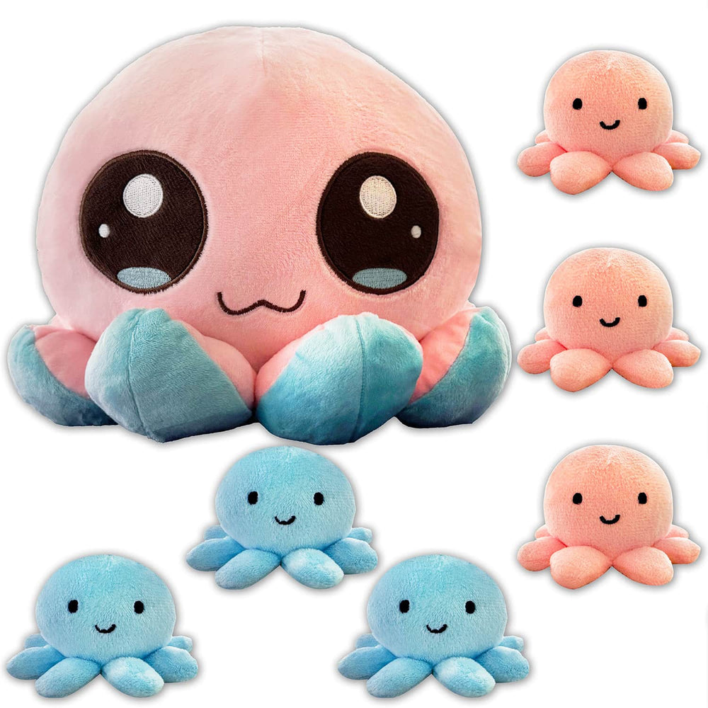 Load image into Gallery viewer, Octopus Plush | 7 Bundle Pink Blue Kawaii Large Plushie