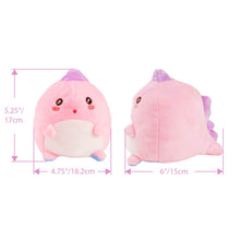 Load image into Gallery viewer, BelugaDesign Dinosaur Plush | Pink Blue Reversible Dino Plushie