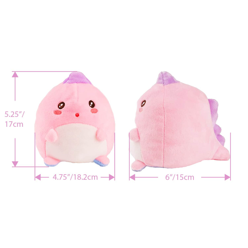 Load image into Gallery viewer, BelugaDesign Dinosaur Plush | Pink Blue Reversible Dino Plushie