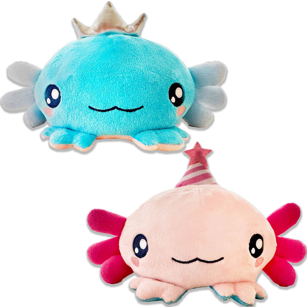 Load image into Gallery viewer, Axolotl Plush | Reversible Pink Blue Kawaii Plushie