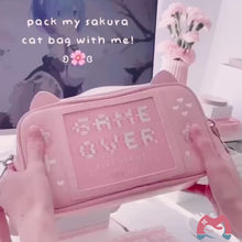 Load and play video in Gallery viewer, Sakura Game Purse - Kawaii Pink Crossbody Ita Handbag