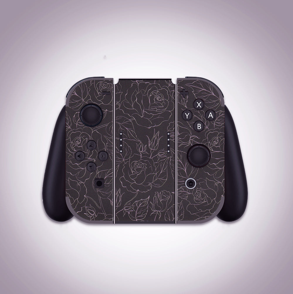 Load image into Gallery viewer, Black Rose Skin | Flower Nintendo Switch OLED or Lite Wrap