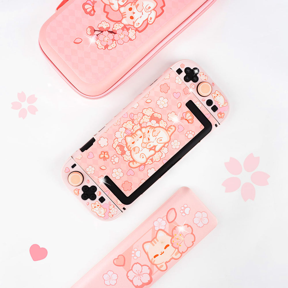 Load image into Gallery viewer, Sakura Cat Bundle for Nintendo Switch 2 | Kawaii Pink Anime Switch 2 Accessories