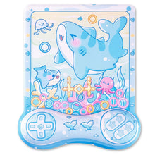 Load image into Gallery viewer, Shark Mousepad | Cute Kawaii Anime Pastel Blue