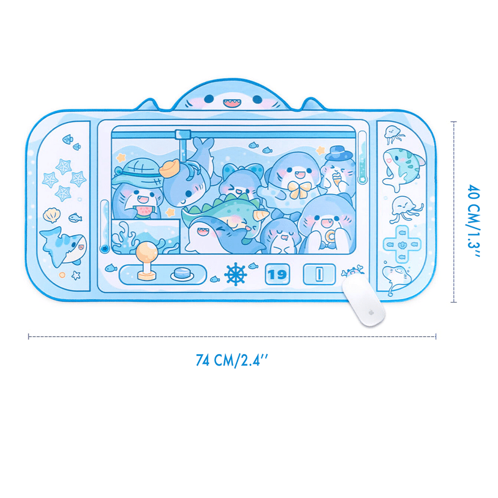 Load image into Gallery viewer, Shark Desk Pad - Cute Blue Ocean Mousepad