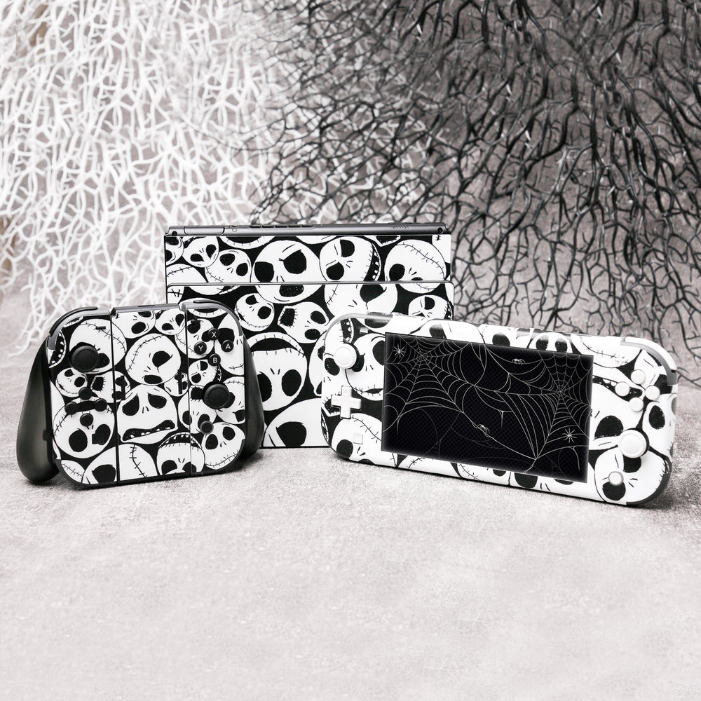 Load image into Gallery viewer, Skulls Switch Skin - Gothic Nintendo Switch Lite OLED Wrap