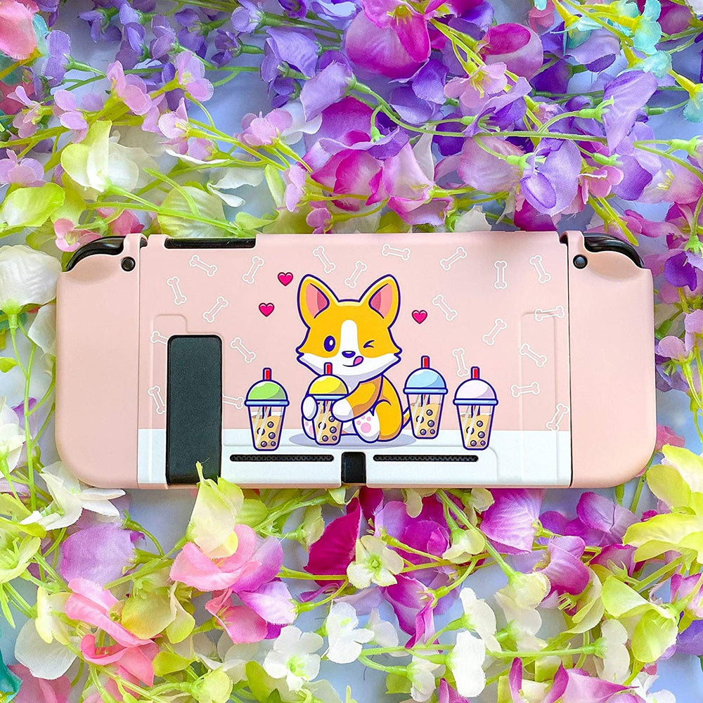 Load image into Gallery viewer, Corgi Boba Case - Dog Nintendo Switch, Lite, OLED Bundle