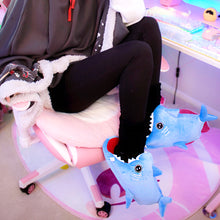 Load image into Gallery viewer, Shark Slippers - Blue Animal Home Shoes for Women