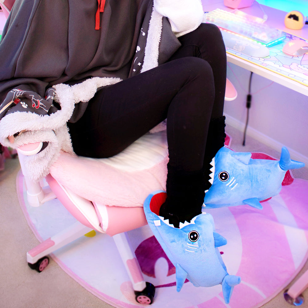Load image into Gallery viewer, Shark Slippers - Blue Animal Home Shoes for Women