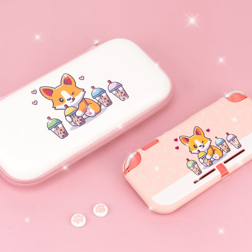 Load image into Gallery viewer, Corgi Boba Case - Dog Nintendo Switch, Lite, OLED Bundle