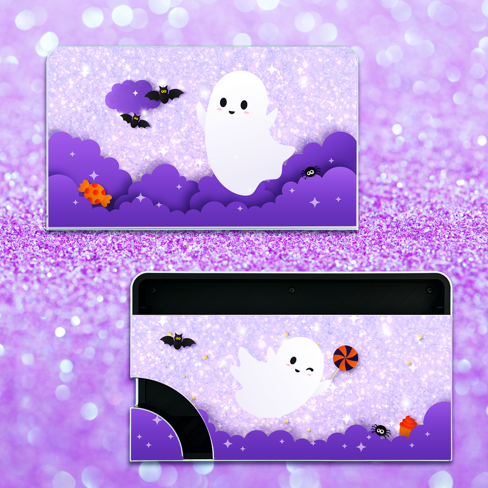 Load image into Gallery viewer, Ghost Skin - Purple Halloween Nintendo Switch OLED Standard Lite Skin