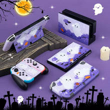 Load image into Gallery viewer, Ghost Skin - Purple Halloween Nintendo Switch OLED Standard Lite Skin