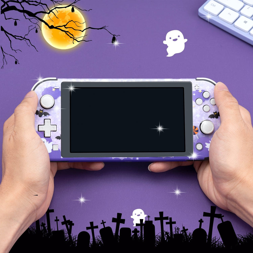 Load image into Gallery viewer, Ghost Skin - Purple Halloween Nintendo Switch OLED Standard Lite Skin