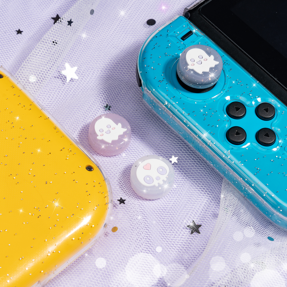 Load image into Gallery viewer, Ghost Skull Thumb Grips - Nintendo Switch Lite OLED &amp; Switch 2 Button Caps