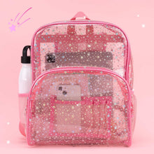 Load image into Gallery viewer, Glitter Pink Clear Backpack - Kawaii Cute School Supplies for Girls &amp; Women