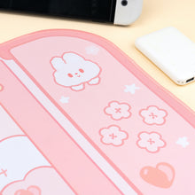 Load image into Gallery viewer, Bunny Pink Desk Mat - Cute Gaming Nintendo Switch Pad