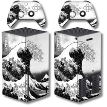 Load image into Gallery viewer, Wave Xbox Skin | Japanese Black White Vinyl for Xbox Series S or X